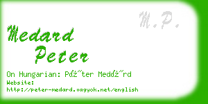 medard peter business card